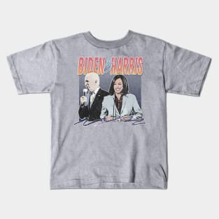 Biden And Harris / Retro Style Faded Fan Design Kids T-Shirt